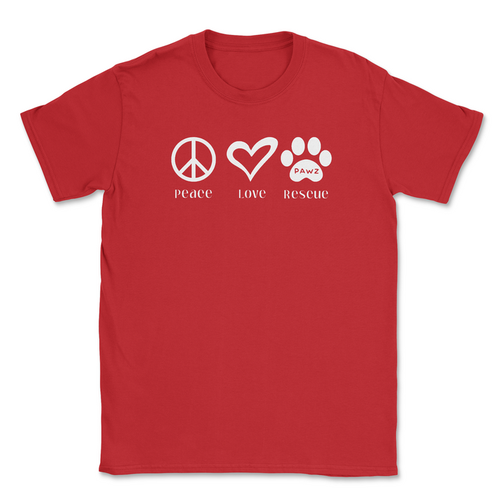 Peace, Love, Rescue (Adult Short Sleeve T-Shirt)